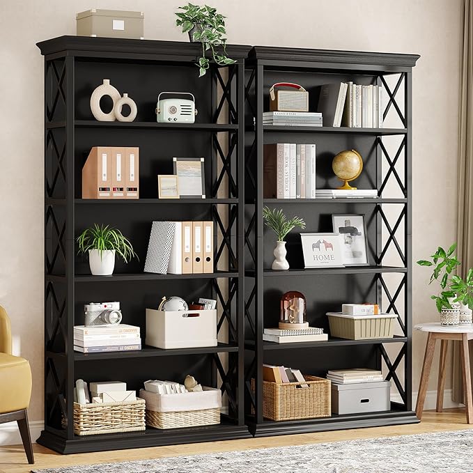 Tribesigns 6-Tier Bookcase, 71 Inches Industrial Bookshelves and Bookcases by Tribesigns