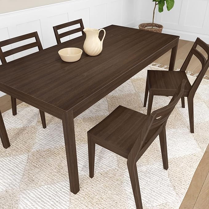 Grain & Grove Davie Dining Room Chairs Set of 2, Solid Wood Modern Kitchen Chair - Image 6