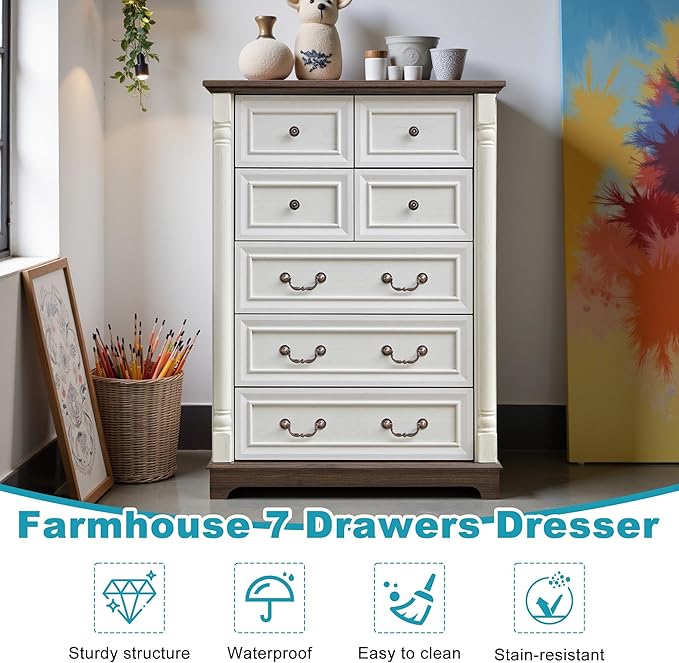 31.5" Farmhouse Sideboard Buffet Cabinet - Image 6