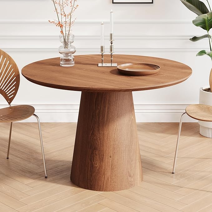 Round Dining Room Table for 4, for Kitchen, Living Room, Small Spaces, - Image 7
