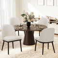 COLAMY Upholstered Dining Chairs Set of 4, Wooden Kitchen Chairs by COLAMYINC
