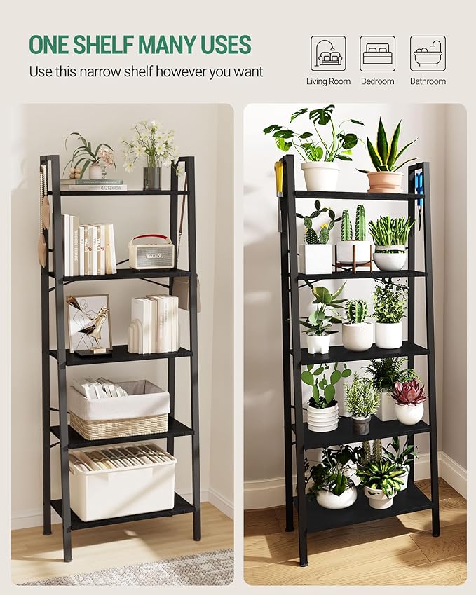 Ladder Shelf, Bookshelf Bookcase, Freestanding Corner Storage Shelve - Image 4