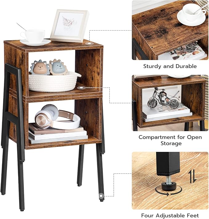 HOOBRO Nightstands Set of 2, Stackable End Table, Side Table, Bedside Tables - Image 7