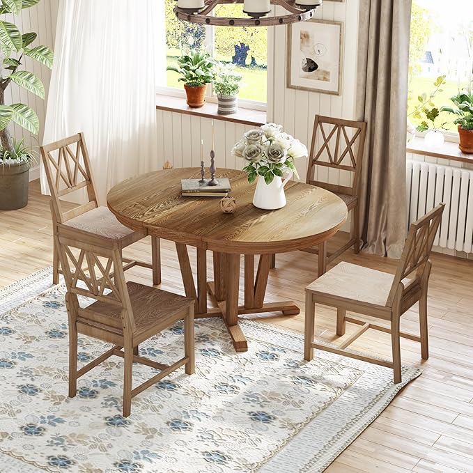 Ball & Cast Rustic 5-Piece Extendable Dining Table Set by BallCast