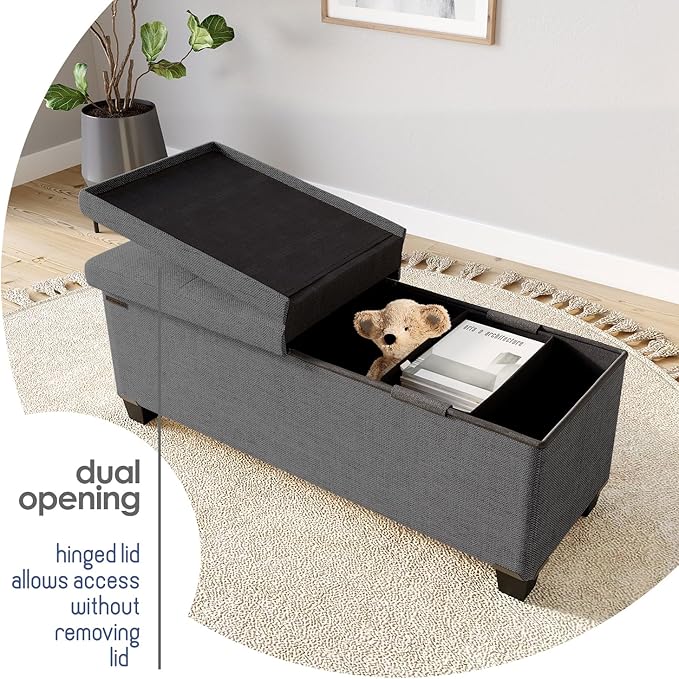 STORAGEBUD Storage Ottoman Bench - Image 8