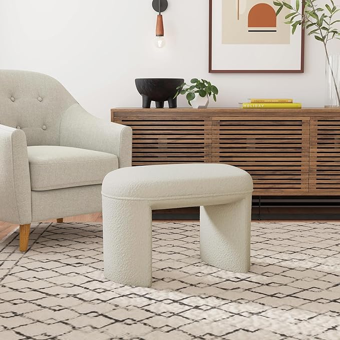 HomePop Quinn Modern Ottoman Home Décor|Ottoman - Image 2