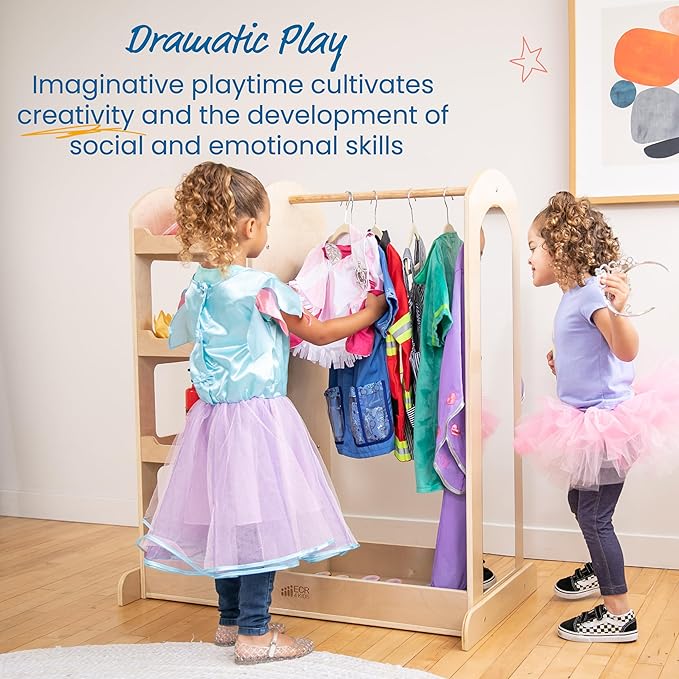 ECR4Kids Dress Up Center with Mirrors, Costume Organizer - Image 4
