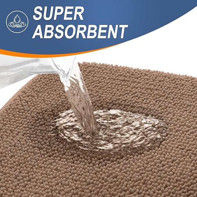 OLANLY Thick Memory Foam Bath Mat Rug 30x20, Extra Soft Absorbent Bathroom Rug - Image 3