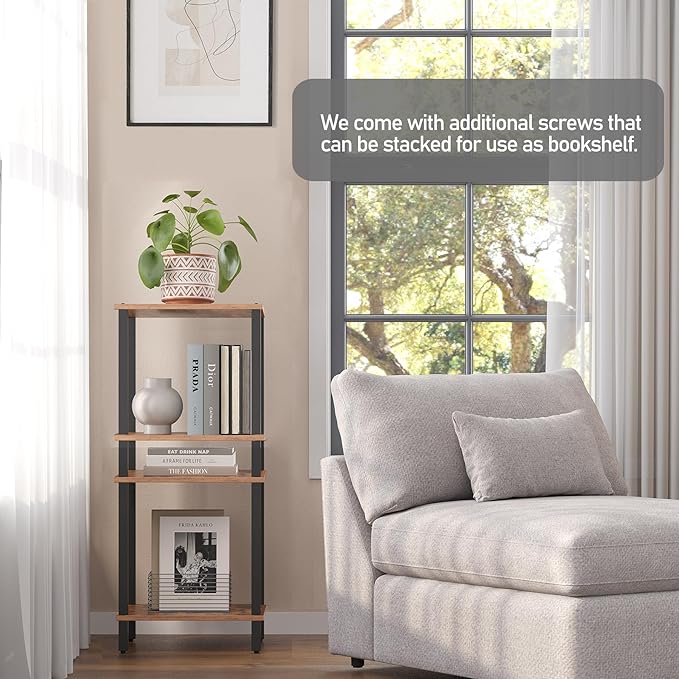 TUTOTAK End Table, Side Table, Nightstand, 2-Tier Storage Shelf, Sofa Side Table - Image 10