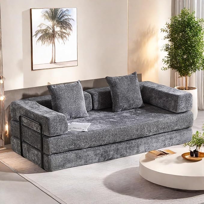 Convertible Sofa Bed, Compression Futon Sofa - Image 2