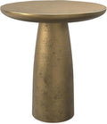 SIMPLIHOME Dominique Metal Table in Antique Brass, 18-inch Round, 19.75-inch by SimpliHome