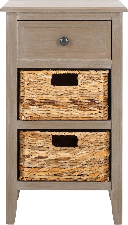 Safavieh Home Collection Everly Drawer White Wash 1-Drawer 2 Removable Baskets by SAFAVIEH