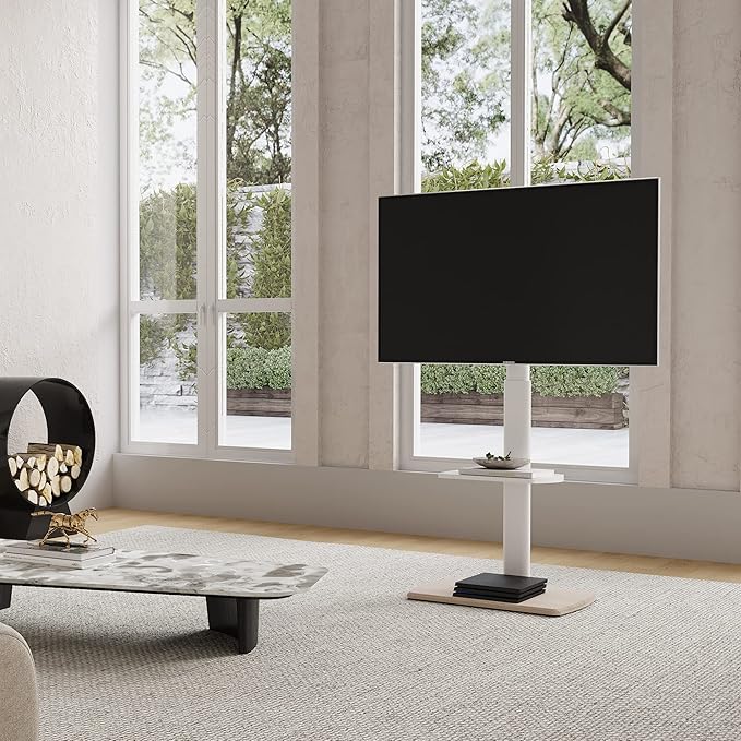 FITUEYES Floor TV Stand Tall for Living Room, Corner TV Stands for TVs up to 70 - Image 5