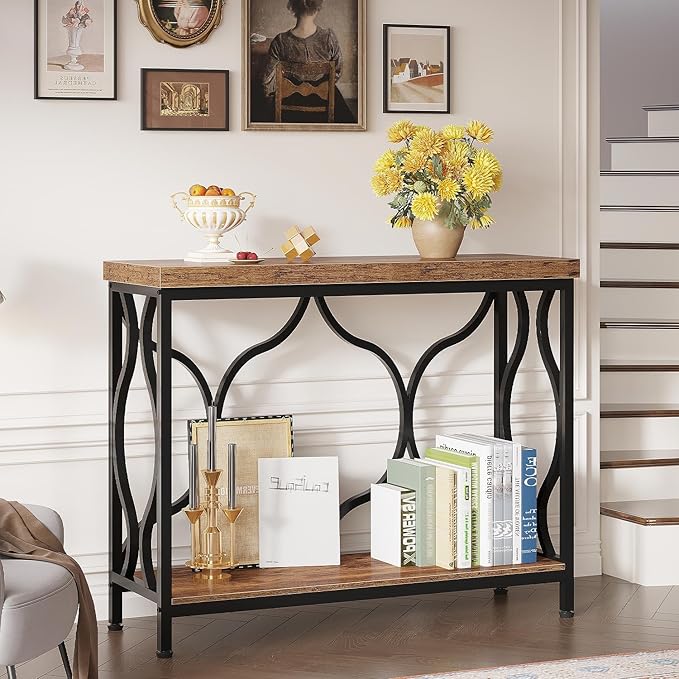 IBF 39.4" Narrow Console Table, Farmhouse Entryway Table in Living Room Hallway - Image 6