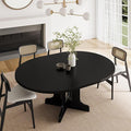 Feonase 59" Round Extendable Dining Room Table by FEONASE