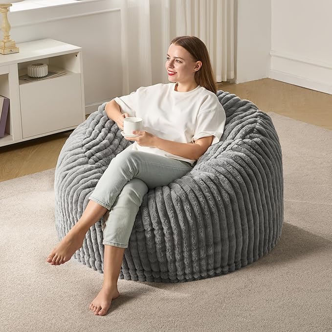 Hobestluk 3ft Bean Bag Chairs for Adults Large Beanbag Chair by YourHomeDeservesMore
