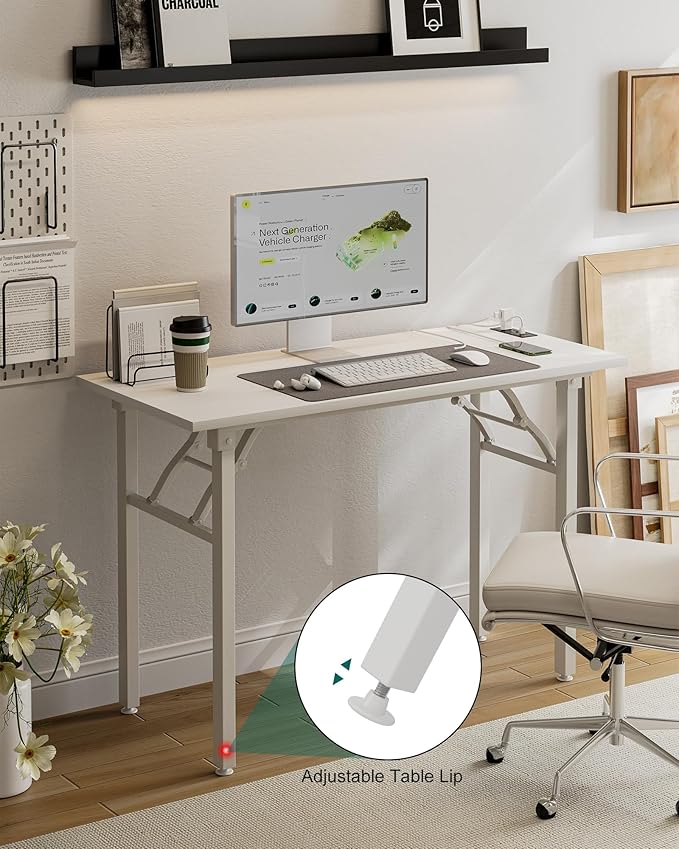 Frylr Small Folding Computer Desk – 43.3 Inch Portable Table - Image 8