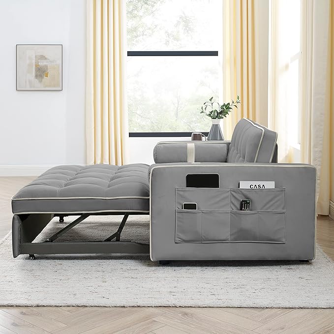 ERYE 3 in 1 Tufted Sleeper Sofa Bed - Image 7