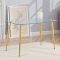 Dining Table for 6 Kitchen Table 47.2" Rectangular Modern Glass Dining Table by LynginsCreativeLife