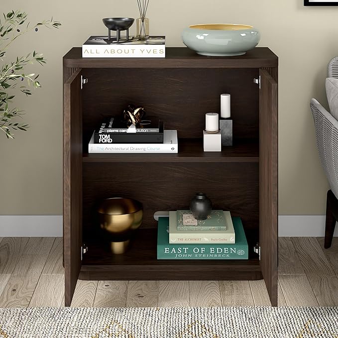 Henn&Hart 32" Wide Rectangular Accent Cabinet in Warm Brown, - Image 6