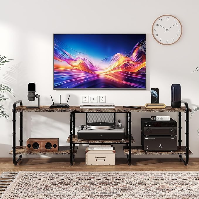 VECELO TV Stands up to 65 Inch, Entertainment Center/Media Console Table - Image 4