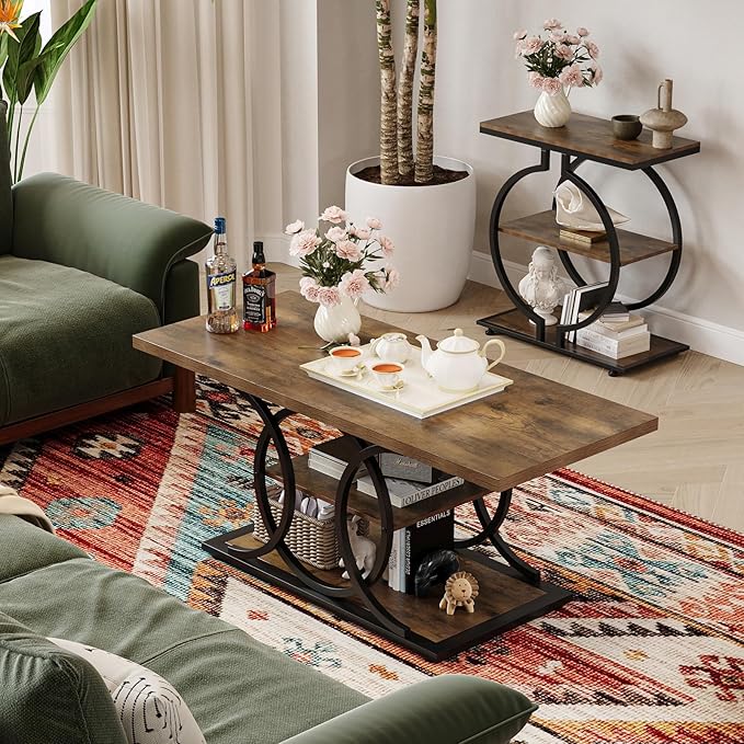 GiftGo Rustic Coffee Table - Image 6