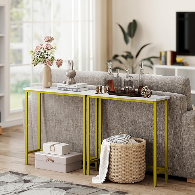 HollyHOME Narrow Console Table, 29.5" Slim Entryway Table, Sofa Stand, Hallway - Image 7