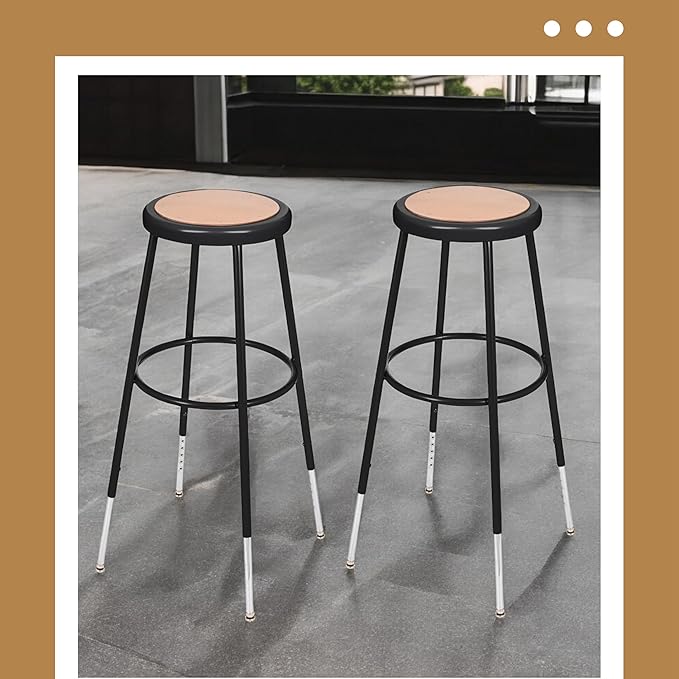 OEF Furnishings (2 Pack Height Adjustable Steel Stools - Image 2