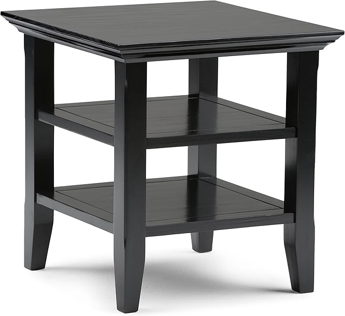 SIMPLIHOME Acadian SOLID WOOD 19 inch Wide Square Transitional End Table in by SimpliHome