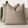Foindtower Pack of 2, Decorative Textured Boucle Throw Pillow Covers Neutral by Foindtower