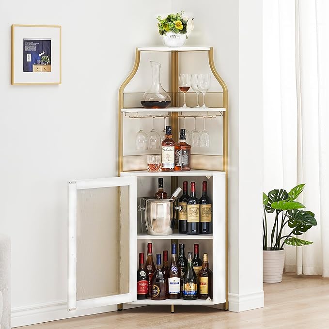 GarveeHome Corner Wine Cabinet - Image 8