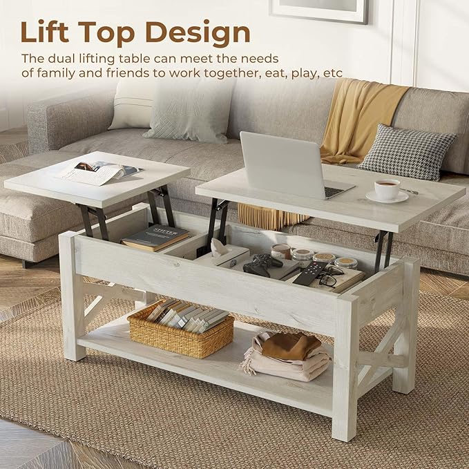Rolanstar 47.2" Lift Top Coffee Table - Image 5