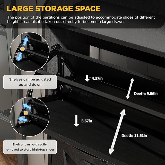 Maupvit Large Shoe Storage Cabinet - Image 6