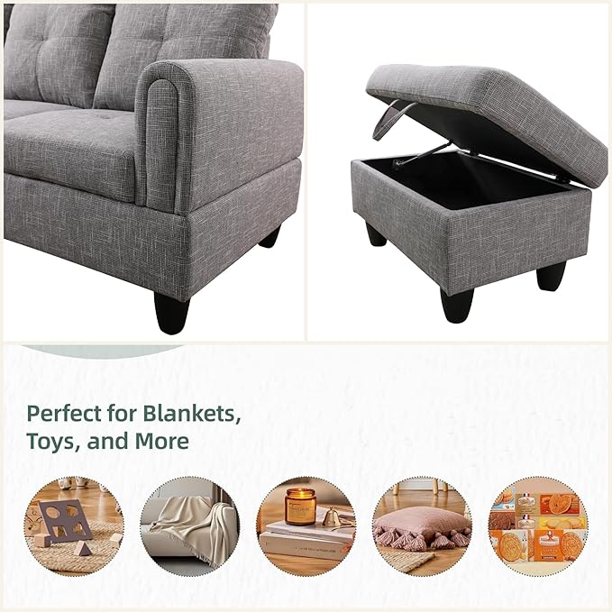 L Shaped Sectional Couches for Living Room, Modern Modular Sectional Sofa - Image 4