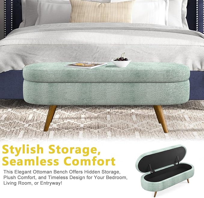 NicBex Ottoman Bench with Storage - Image 4