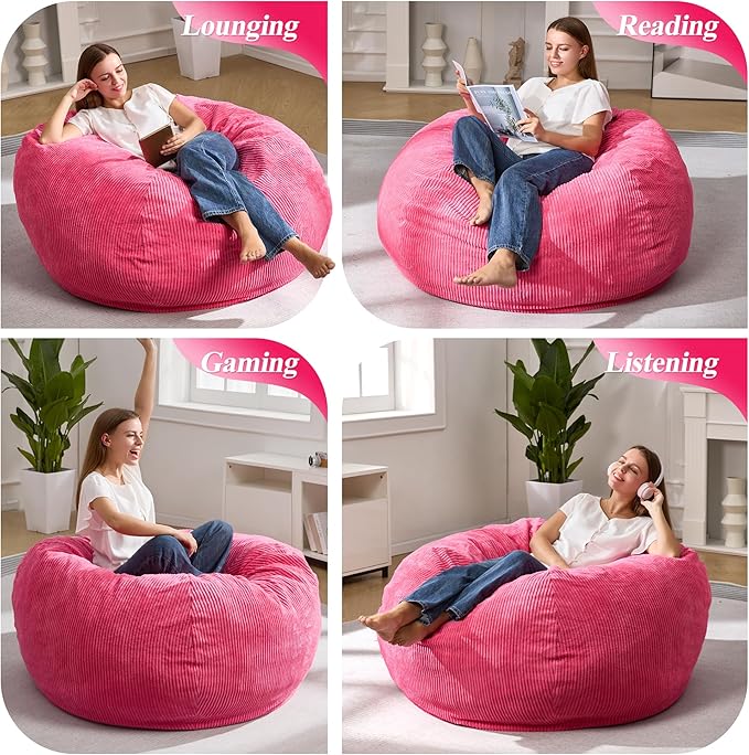3.5FT Bean Bag Chairs Teardrop Bean Bag Chair - Image 7