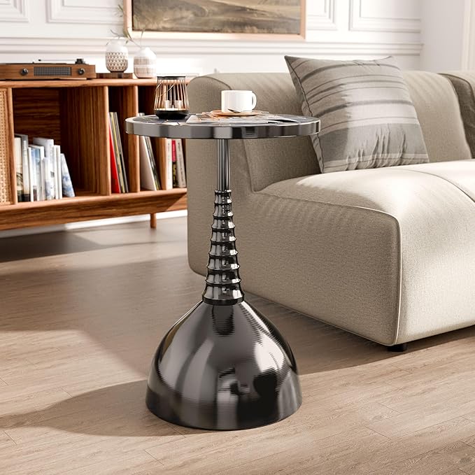 HOMES: Inside + Out Halric Modern 24" Tall Round End Table - Image 2