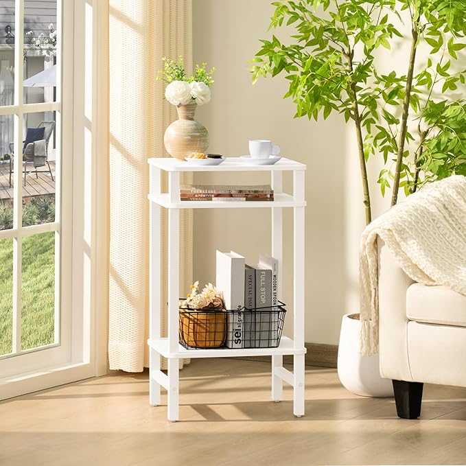 28in Tall Side Table 3-Tier Small Narrow End Table - Image 8