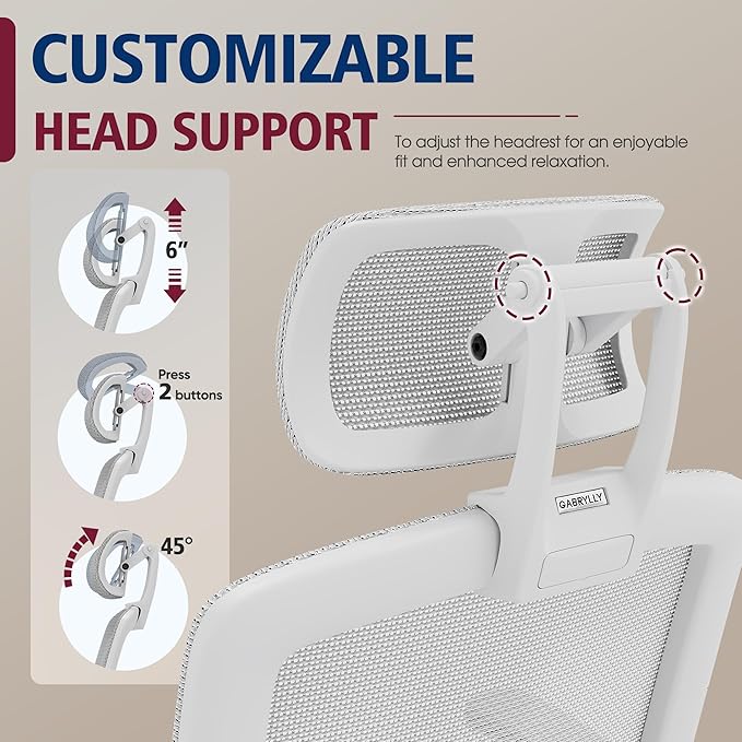 GABRYLLY Ergonomic Office Chair, High Back Home Desk Chair - Image 6