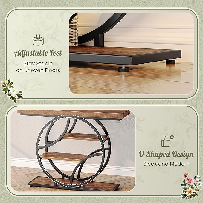 Huuger 41.3 Inch Entryway Table, Industrial Console Sofa Table - Image 7