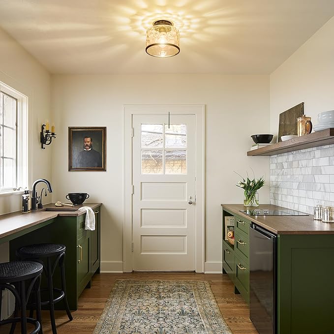Glass Ceiling Light, Farmhouse Light Fixture - Image 7