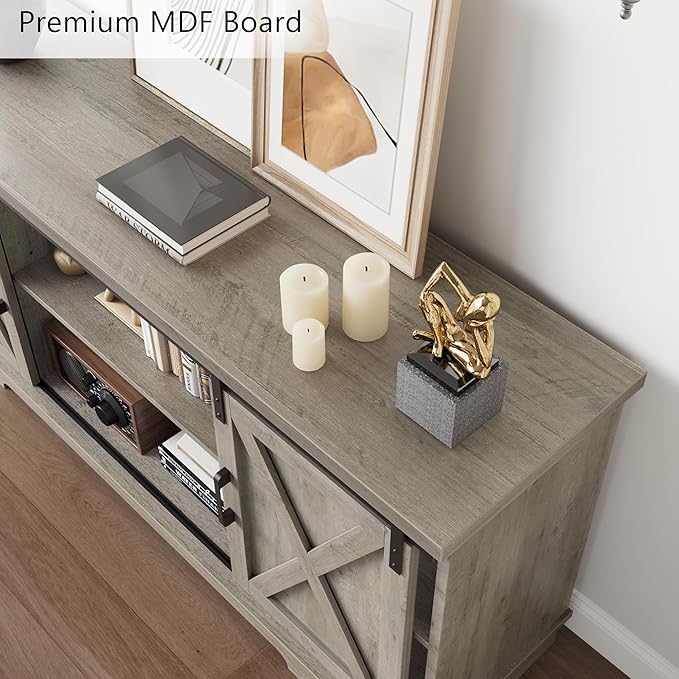 GarveeHome Farmhouse Tv Stand for 65 Inches TVs, Entertainment Center - Image 5