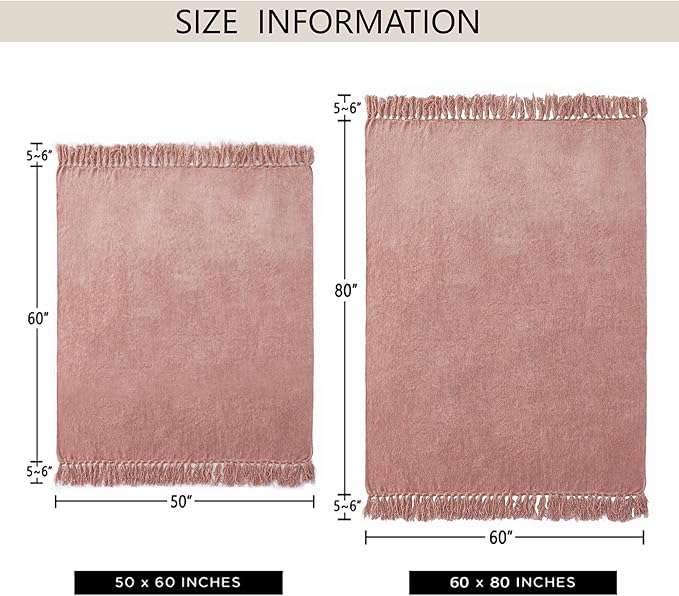 Chenille Throw Blanket for Couch 60"X 80" Twin, Soft Cozy Throws - Image 3