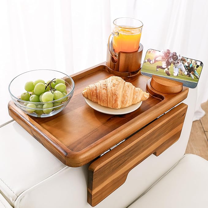 Holana 15.74" x 9.8" Couch Arm Table by HOLANA