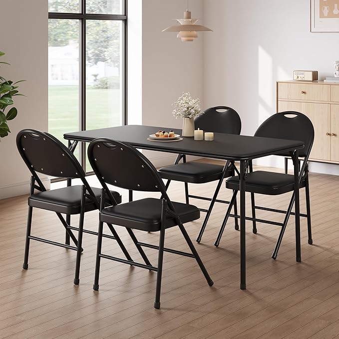 GarveeHome 4 Pack Folding Chairs by GarveeHome