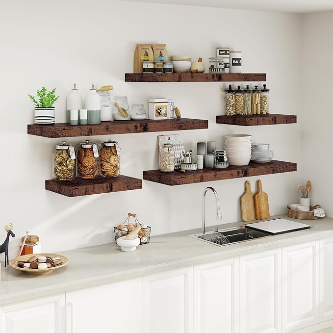 Heimlove Bathroom 12'' Deep Floating Shelves - Image 5