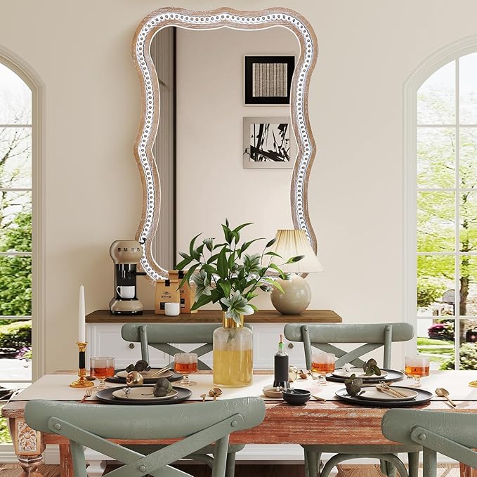 35" x 24" Rustic Farmhouse Mirror - Image 5