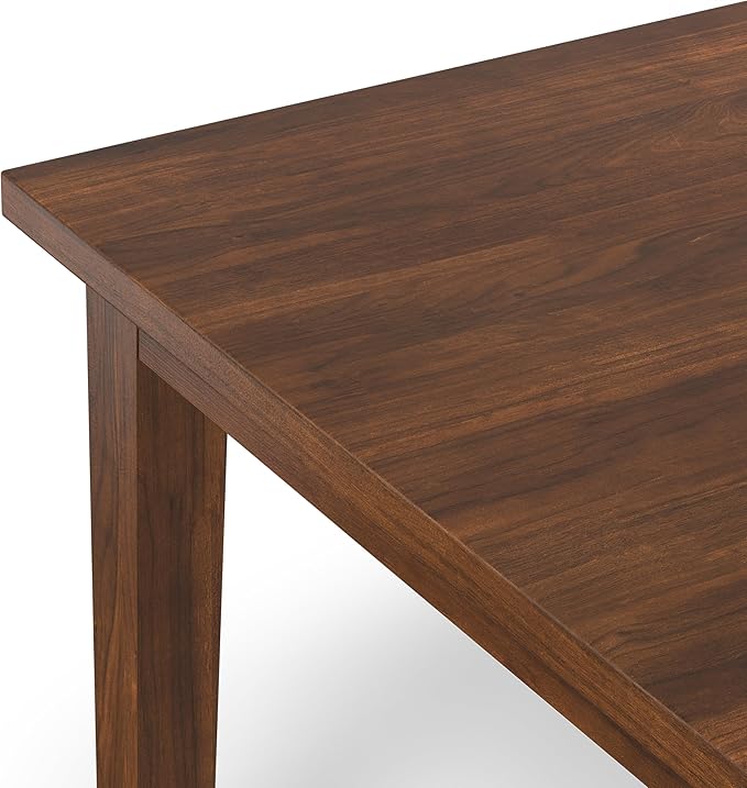 SIMPLIHOME Eastwood Dining Table, Solid Wood Walnut Veneer in Walnut, 66 x 40 - Image 11