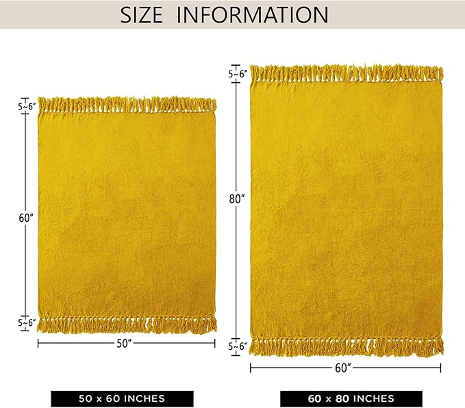 Chenille Throw Blanket for Couch 60"X 80" Twin, Soft Cozy Throws - Image 7