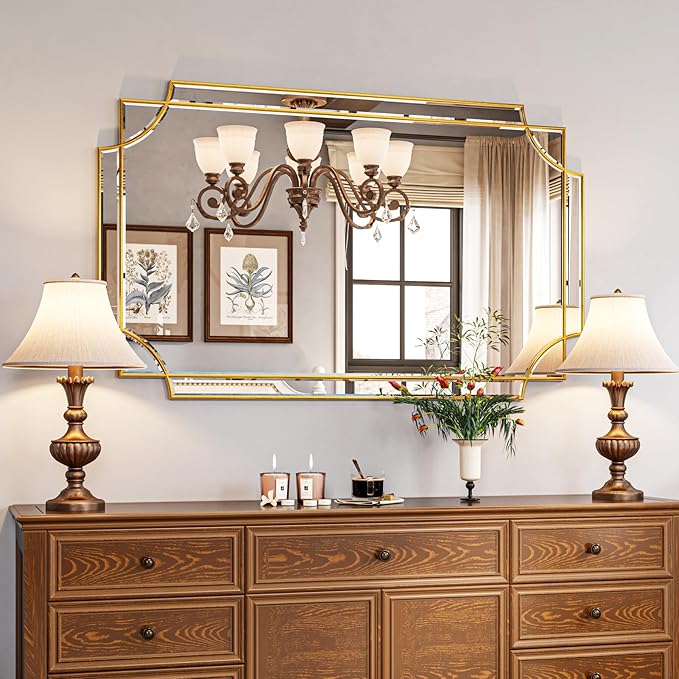 Kelly Miller 30"x48" Large Gold Mirror by KellyMiller
